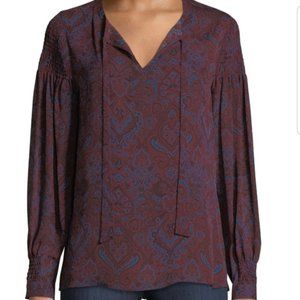 Kobi Halperin blouse silk kylee paisley Size M